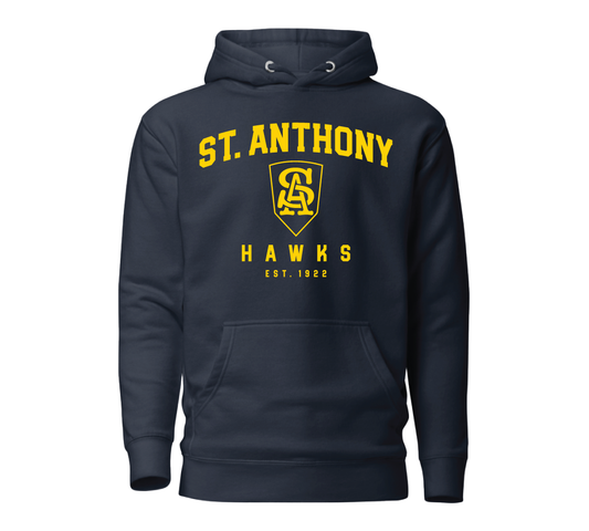 Vintage Collegiate Hoodie - Navy