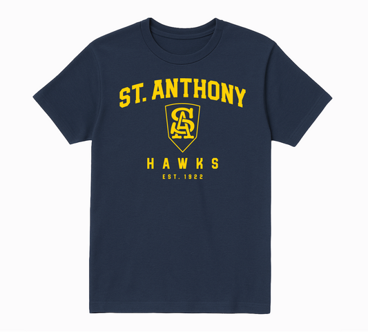 Vintage Collegiate Tee - Navy