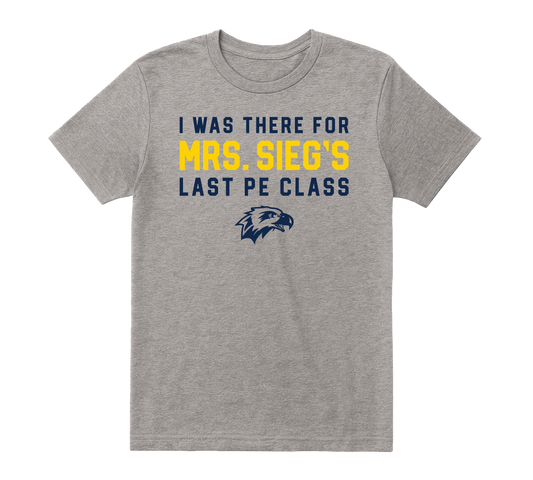 Grey Mrs. Sieg Tee - Youth Sizes (Friday uniform item)