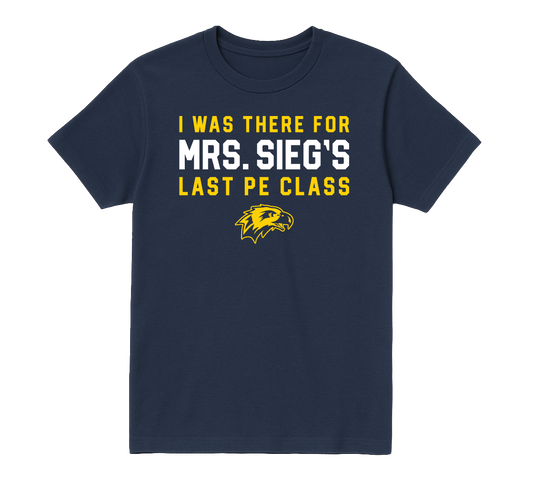 Navy Mrs. Sieg Tee - Youth Sizes (Friday uniform item)